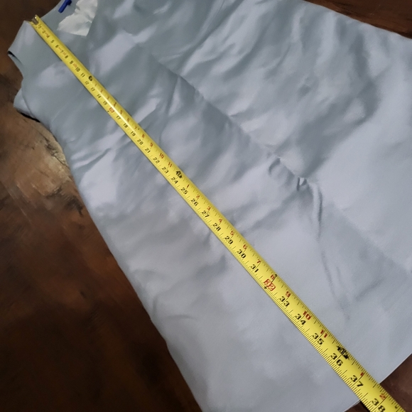 LiLiu Silk Light Blue Sheath Dress 2 XS - Picture 9 of 11